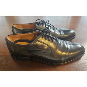 Johnson & Murphy Optima All Leather Black Size 8 Oxford Made In The USA